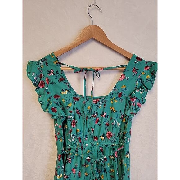 New Floral Tiered Mini Dress Summer‎ Vacation Bridal Shower Bloomcore Size XS - Picture 5 of 11